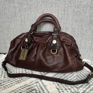 Marc by Marc Jacobs Classic Q Groovy Chocolate Brown Leather Satchel Handbag